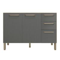 Balcão Com Tampo E 2 Portas Riga Freijó Gris - 1