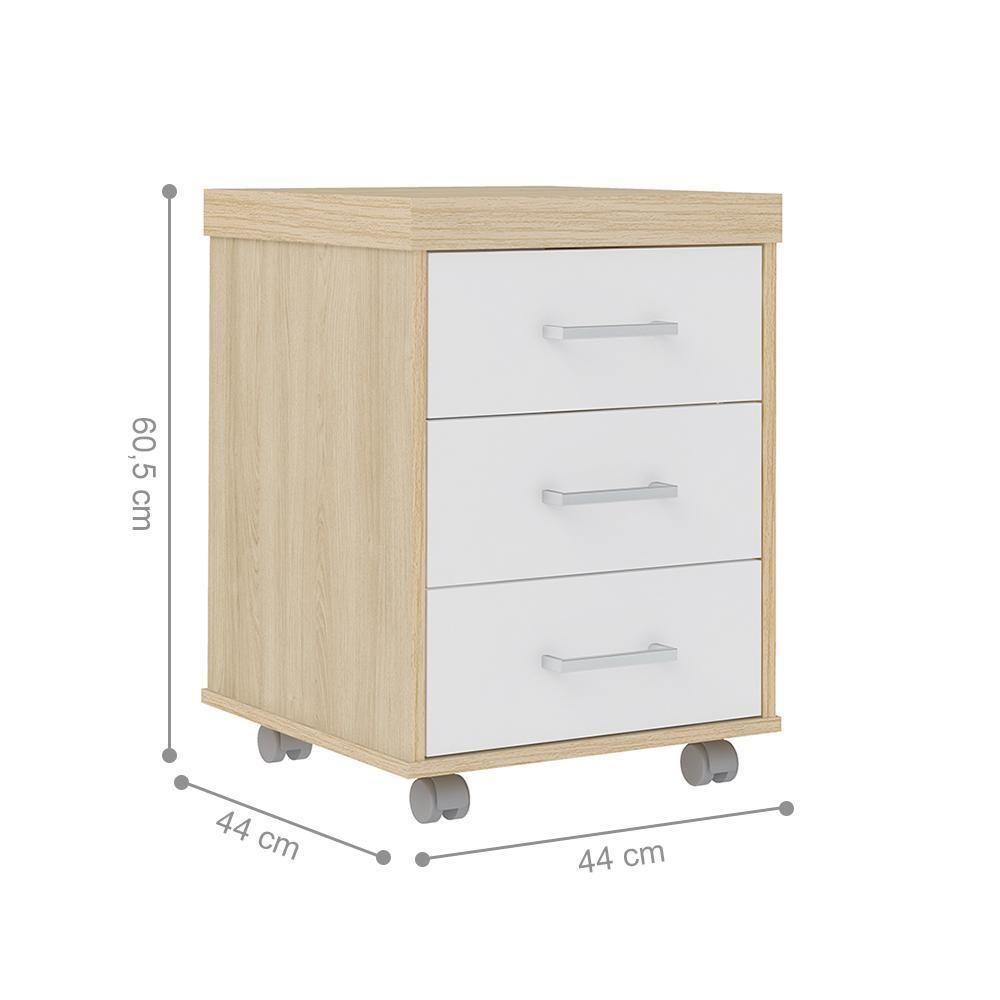 Conjunto Escritório Completo Walthamstow Carvalho Branco - 3