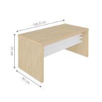 Conjunto Escritório Completo Walthamstow Carvalho Branco - 2