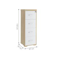 Conjunto Escritório Completo Basingstoke Carvalho Branco