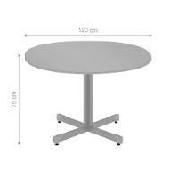 Mesa De Reunião Redonda 1.2 Red Cinza - 2