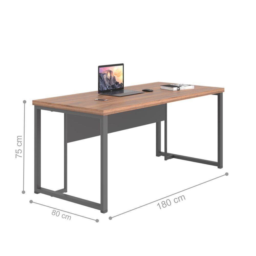 Mesa De Computador 1.8 Hook Noce Preto - 2