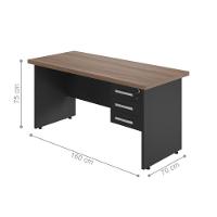 Mesa De Escritorio 1.6 Neom Noce Preto - 2
