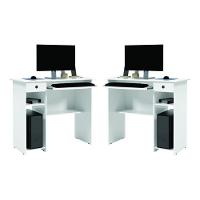 Conjunto Mesa De Computador Afrodite Branco - 1