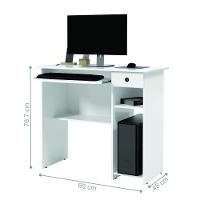 Conjunto Mesa De Computador Afrodite Branco - 3