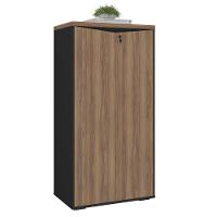 Mesa Em L Com Armário 2 Portas Manaus Nogal Preto - 8