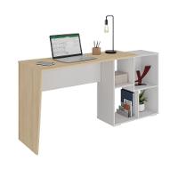 Mesa Para Computador Com Nichos Salamanca Carvalho Branco - 1