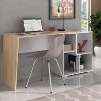 Mesa Para Computador Com Nichos Salamanca Carvalho Branco - 4