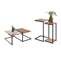 Conjunto Mesa De Centro E Mesas Laterais Taiwan Demolição Preto - 1