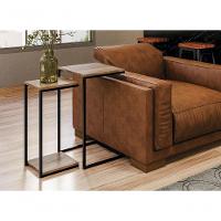 Conjunto Mesa De Centro E Mesas Laterais Taiwan Demolição Preto - 7