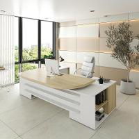 Mesa Executiva Para Escritório Florença Carvalho Branco - 1