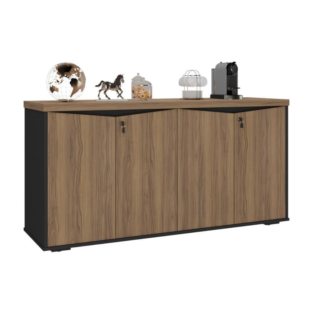 Conjunto Para Escritório Completo Tupi Nogal Preto - 4