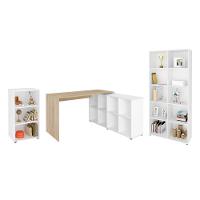 Conjunto Escritório Completo Ingolstadt Carvalho Branco - 1