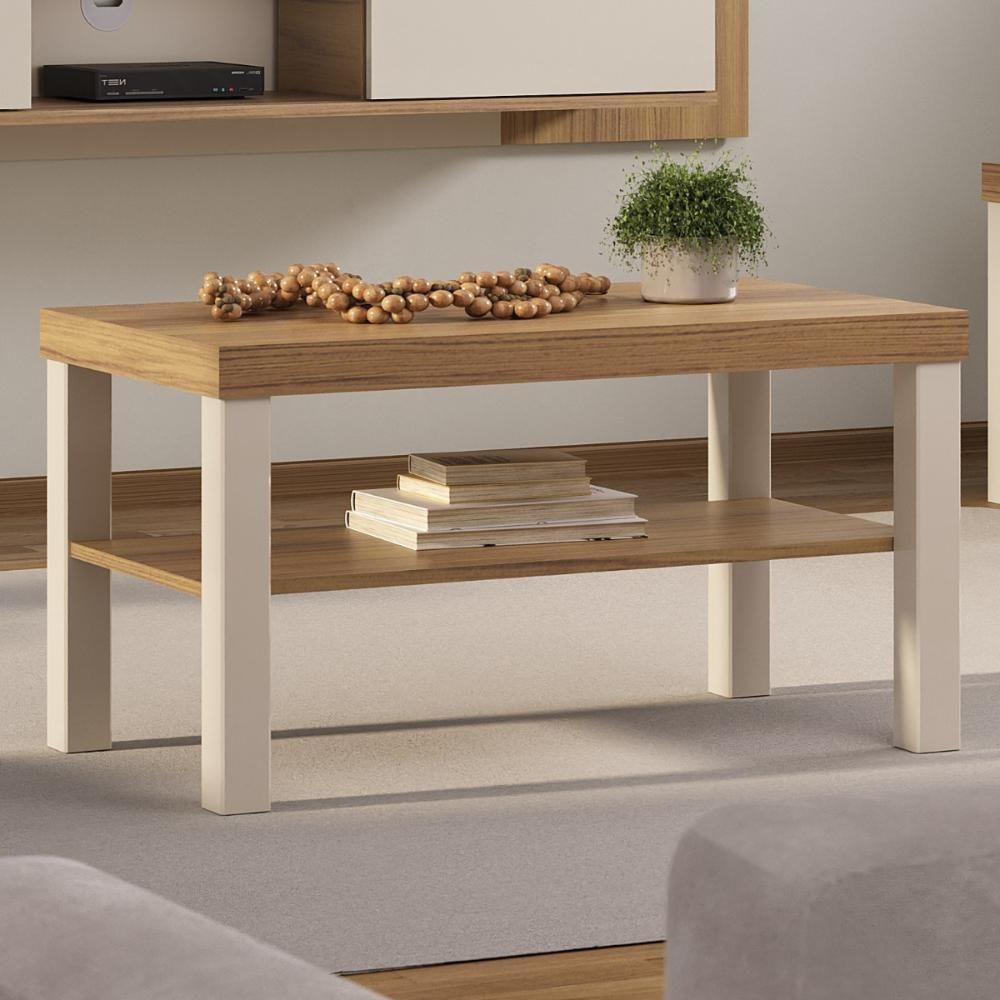 Mesa De Centro 1 Prateleira Faxinal Carvalho Off White - 3