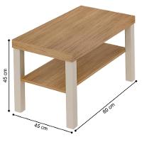 Mesa De Centro 1 Prateleira Faxinal Carvalho Off White - 2