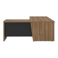 Mesa Executiva Em L Newport Nogal Preto - 4