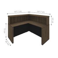 Conjunto Escritório Completo Woking Carvalho Branco - 2