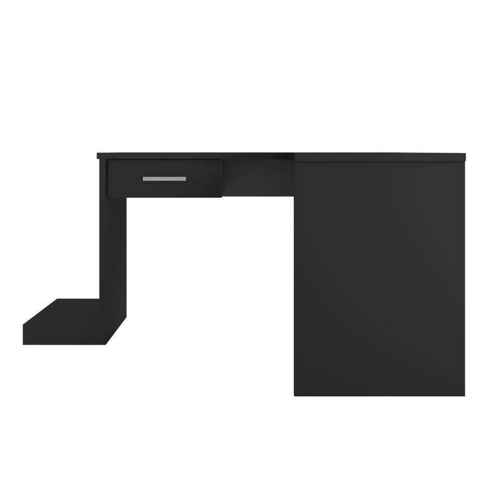 Mesa Em L Com Gaveta Adrianus Preto - 4