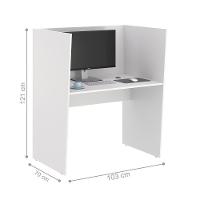 Mesa De Trabalho 1 Lugar Alaska Branco - 2