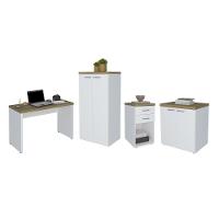 Conjunto Escritório Completo Wiesbaden Olmo Branco - 1