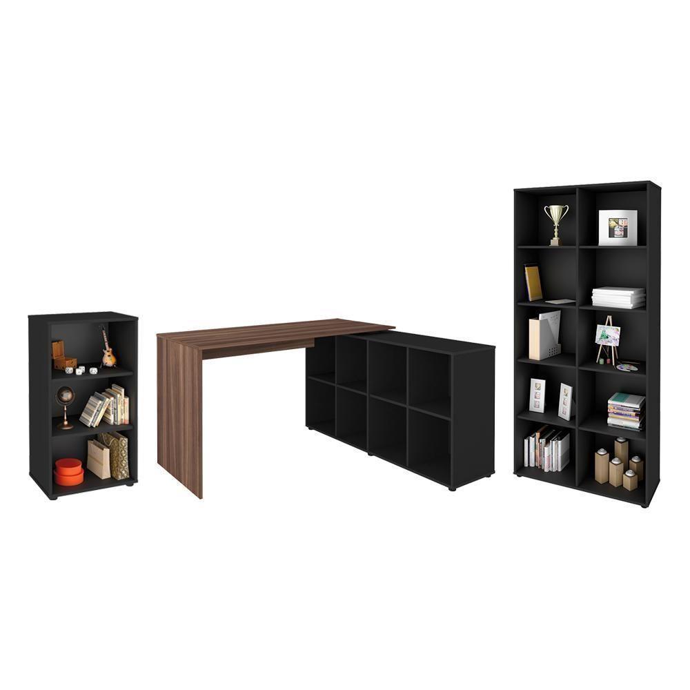 Conjunto Escritório Completo Ingolstadt Ipê Preto - 1