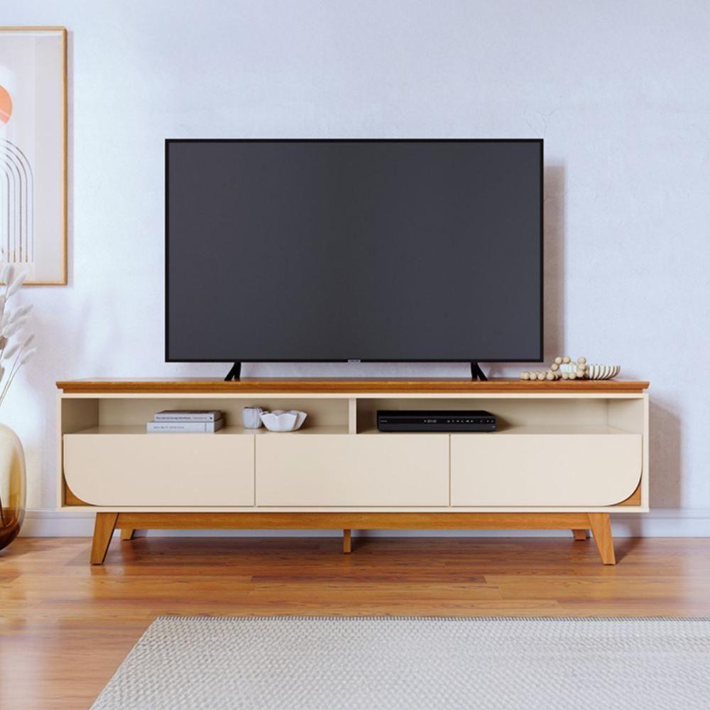 Conjunto Bancada E Mesa Centro Odessa Cinamomo Off White - 1