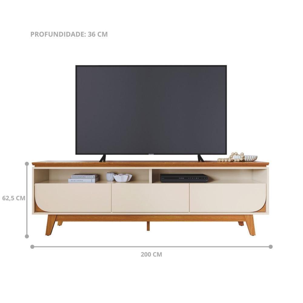 Conjunto Bancada E Mesa Centro Odessa Cinamomo Off White - 4