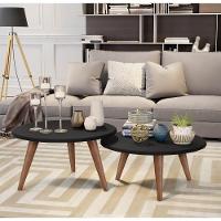 Conjunto Mesa De Centro Evie Preto Fosco - 1