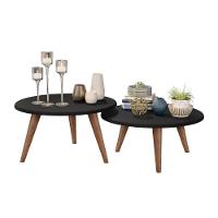 Conjunto Mesa De Centro Evie Preto Fosco - 2