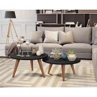 Conjunto Mesa De Centro Evie Preto Fosco - 4