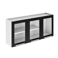 Armário Aéreo Tarsila 3 Portas Vidro Ipv3-120 Itatiaia Preto - 1