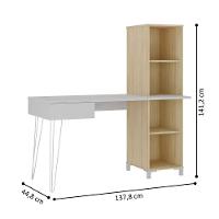 Mesa Para Computador Com 1 Gaveta Chipre Terrazza Carvalho - 2