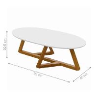 Jogo De Mezanino Lateral Com Mesa De Centro Juventus Branco Nature