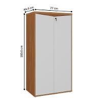 Mesa Em L Com Armário 2 Portas Manaus Freijó Branco - 5