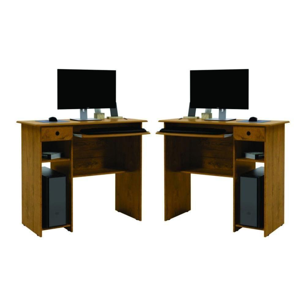 Conjunto Mesa De Computador Afrodite Freijo - 1