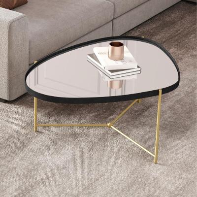 Mesa De Centro Charlotte Preto Dourado
