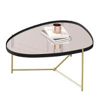 Mesa De Centro Charlotte Preto Dourado - 2