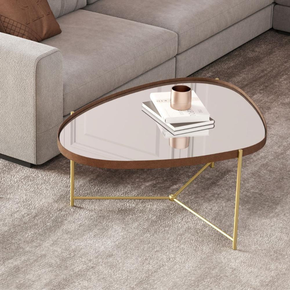 Mesa De Centro Charlotte Castanho Dourado - 1