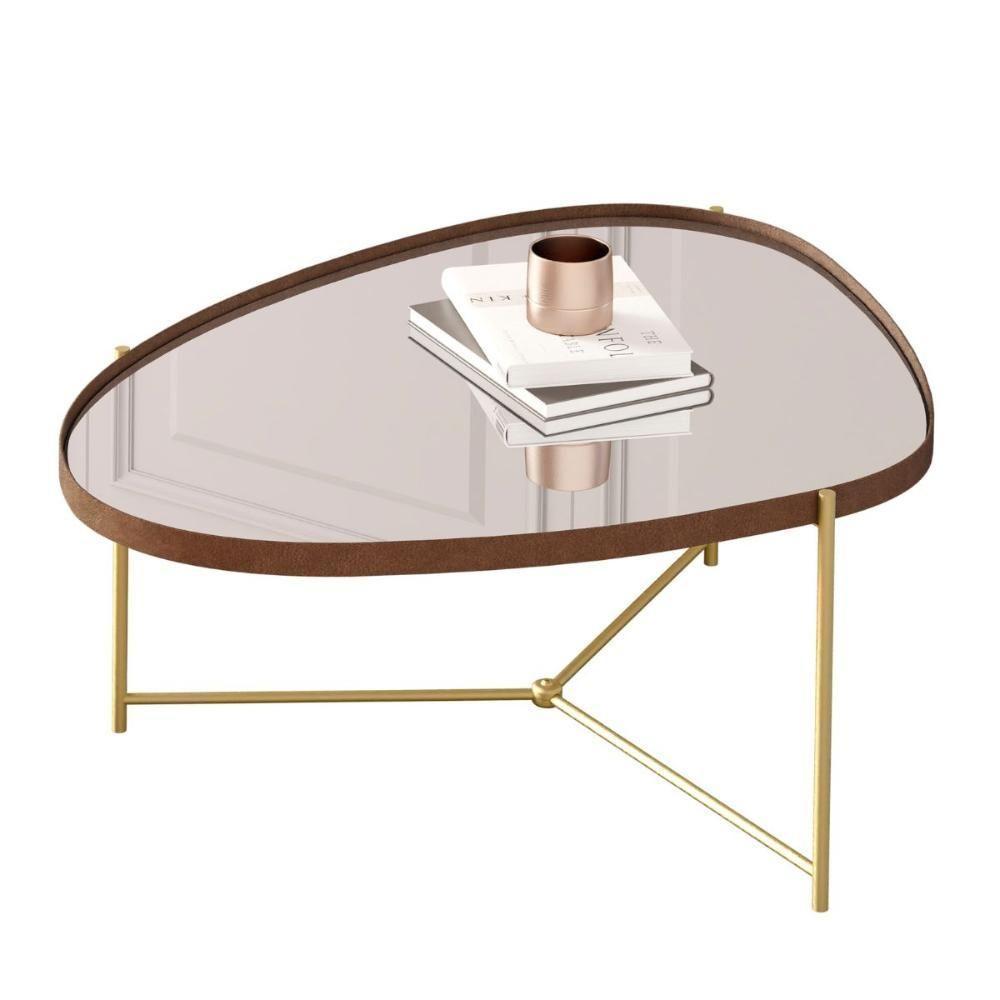 Mesa De Centro Charlotte Castanho Dourado - 2