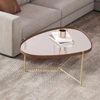 Mesa De Centro Charlotte Castanho Dourado - 1