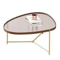 Mesa De Centro Charlotte Castanho Dourado - 2