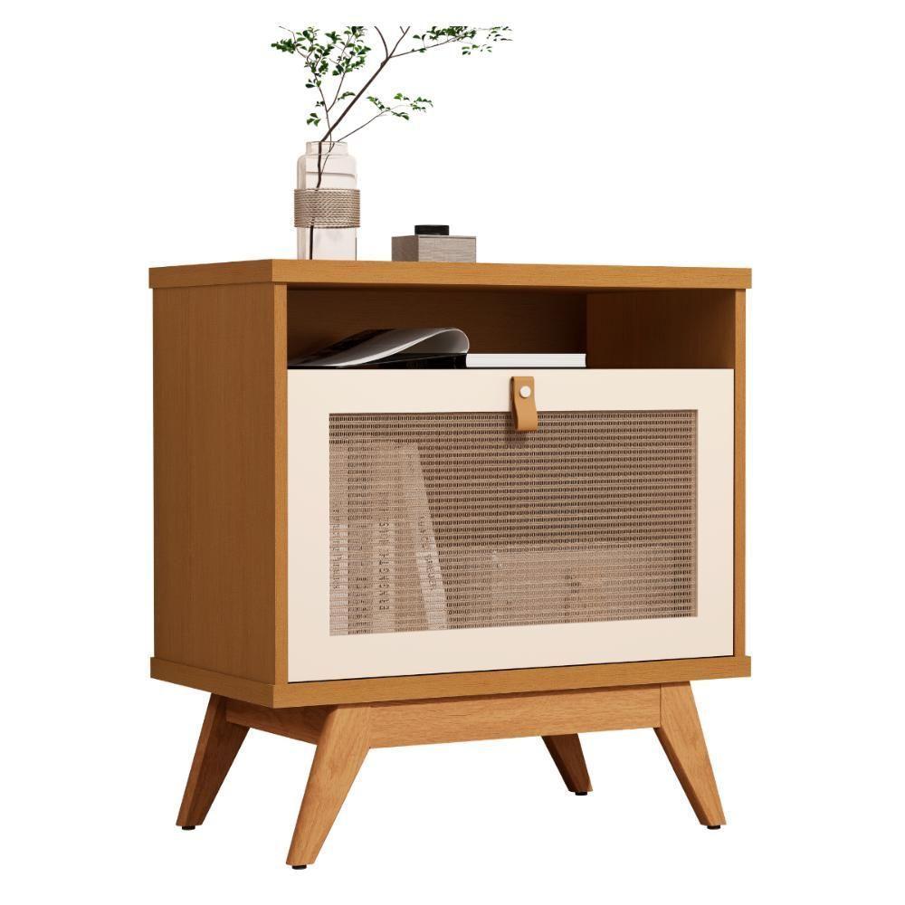 Mesa De Centro Com 1 Porta Em Ratam Renens Nature Pérola - 1