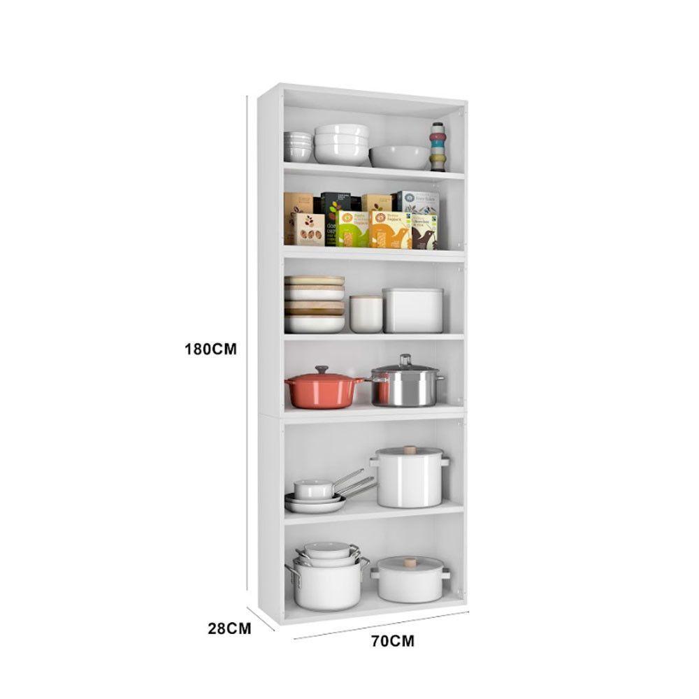 Paneleiro Duplo Luce 6 Portas 70cm Ipldv-70 Mx Itatiaia Branco Com Preto - 3