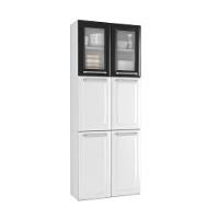 Paneleiro Duplo Luce 6 Portas 70cm Ipldv-70 Mx Itatiaia Branco Com Preto - 6