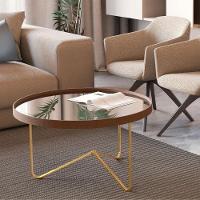 Mesa De Centro Bucareste Castanho Dourado - 1