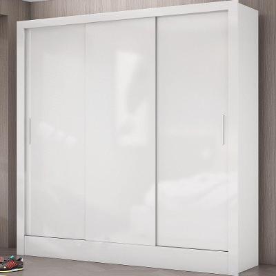 Guarda Roupa Guarda-roupa Dubai 3 Portas de Correr 3 Gavetas Branco MDP Carioca Móveis