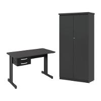 Conjunto De Escritorio Hungria Preto Onix - 1