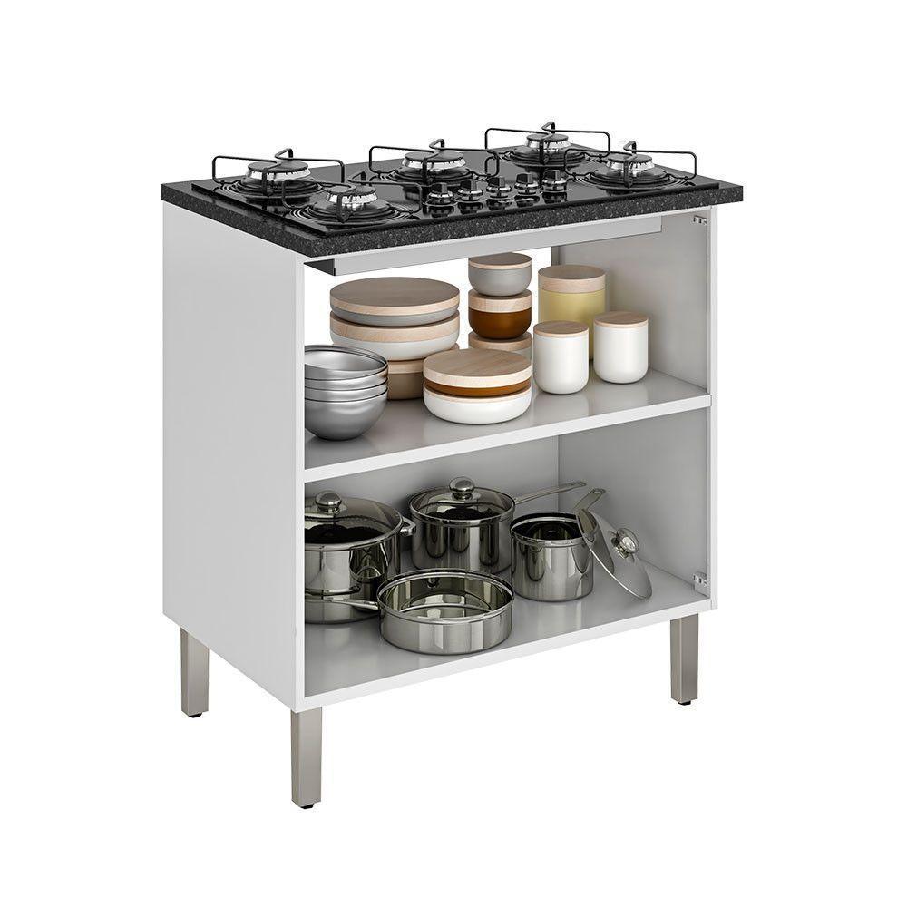 Balcão Para Cooktop Tarsila 5 Bocas 2 Portas Itatiaia Branco - 3