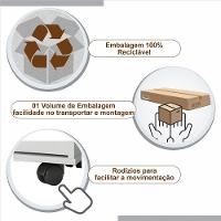 Rack Seleto Candian Jcm Movelaria Cinamomo Com Off White