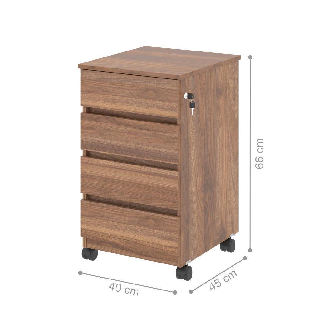 Gaveteiro Com 4 Gavetas Chelsea Noce - 2